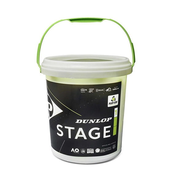 Dunlop Stage 1 GROEN Bucket 60 stuks - Tennis Supplies